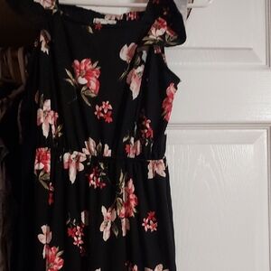 Floral Black Dress